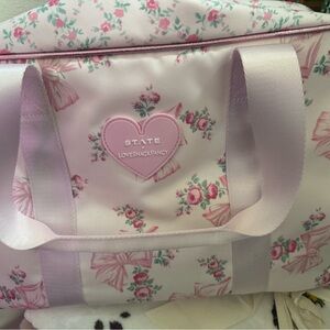 LoveShackFancy Pink Floral Travel Bag